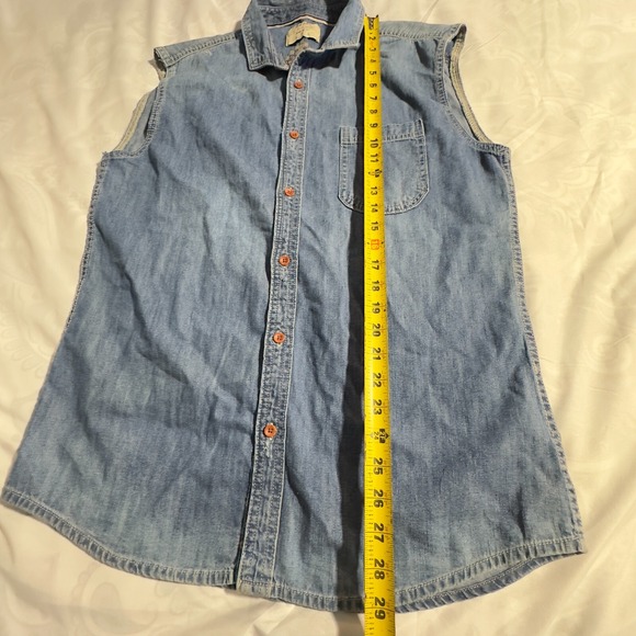 Bershka Denim Vest Embroidered Regular Fit‎ Size Large Western Style - Picture 8 of 11